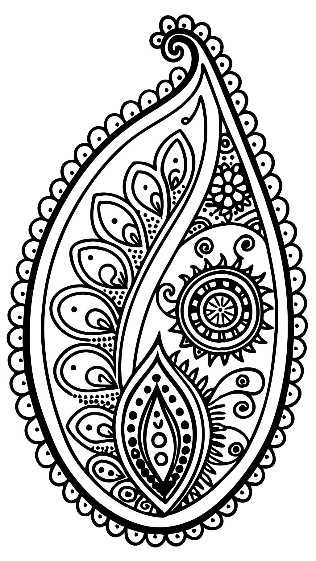 Páginas para colorear de Paisley